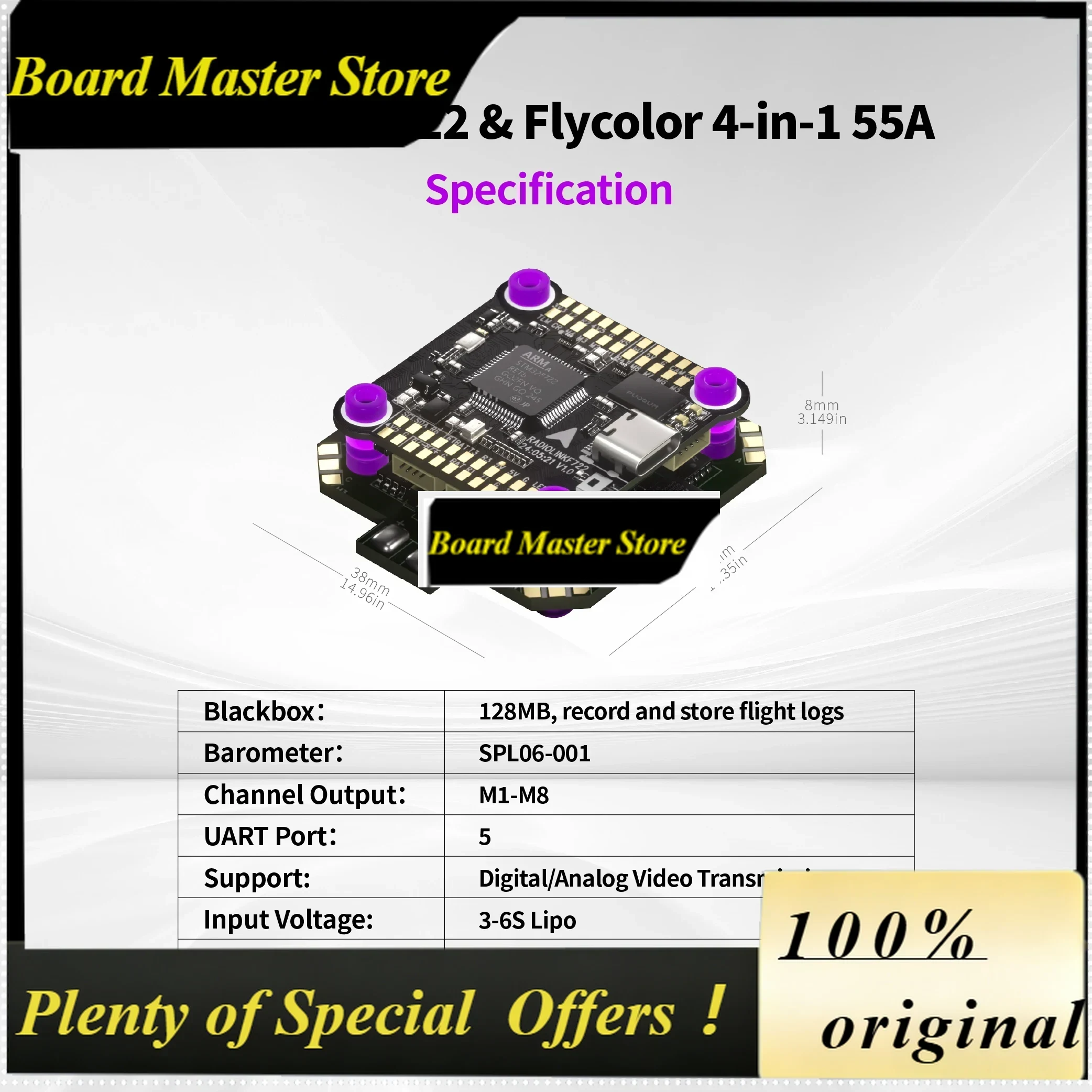 BoMaSRadiolink F722 Betaflight - Betaflight Fc F7 评论和价格