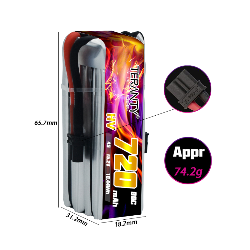 TERANTY 720mAh 4S 15.2V HV Lip - Drone Kit Racing 评论和价格